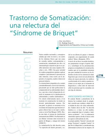 Trastorno de Somatización: una relectura del “Síndrome de Briquet”