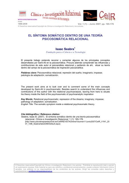 PDF completo - Psicoterapia Relacional