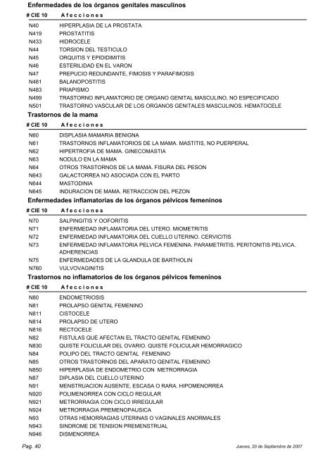 Prolapso organos pelvicos cie 10