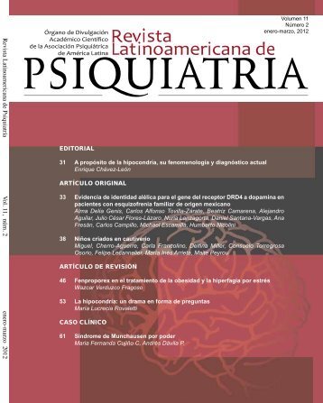 Revista Latinoamericana de Psiquiatría V ol. 11, núm. 2 ... - APAL