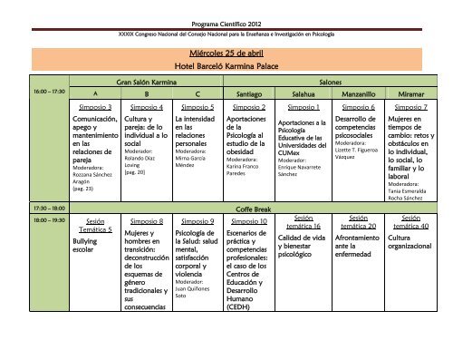 Programa Científico 2012 - cneip