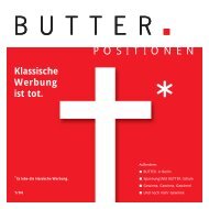 Klassische Werbung ist tot. - Butter