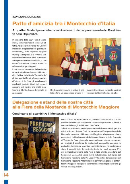 Notiziario Dicembre 2011 - Comune di Montecchio Emilia