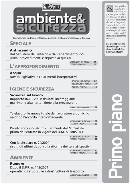 Ambiente e Sicurezza..