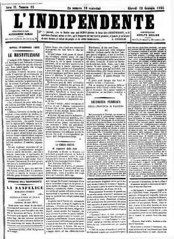 L'INDIPENDENTE - Les Journaux d'Alexandre Dumas