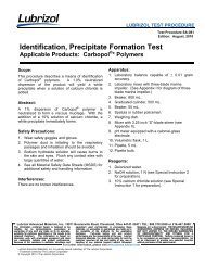 Identification, Precipitate Formation Test - Lubrizol