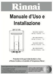 Manuale d'uso e installazione - Rinnai