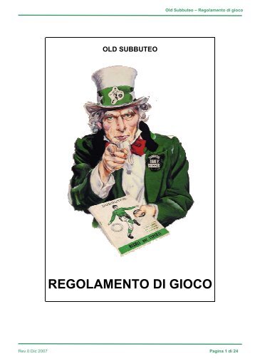 REGOLAMENTO DI GIOCO - Old Subbuteo Club Salerno Forever