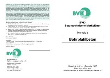 Betontechnische Merkblätter - Bundesverband ...