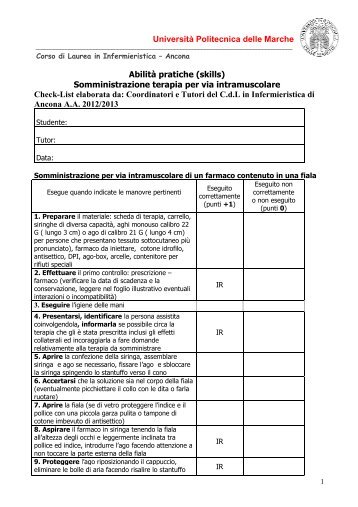 iniezione intramuscolare - Università Politecnica delle Marche