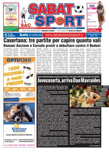 Casertana: tre partite per capire quanto vali - Sabato non solo Sport