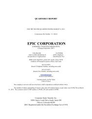 EPIC CORPORATION