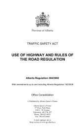 USE OF HIGHWAY AND RULES OF THE ROAD REGULATION