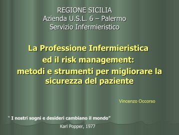 La comunicazione dell'errore - Azienda Sanitaria Provinciale di ...