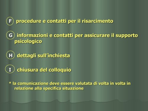 La comunicazione dell'errore - Azienda Sanitaria Provinciale di ...