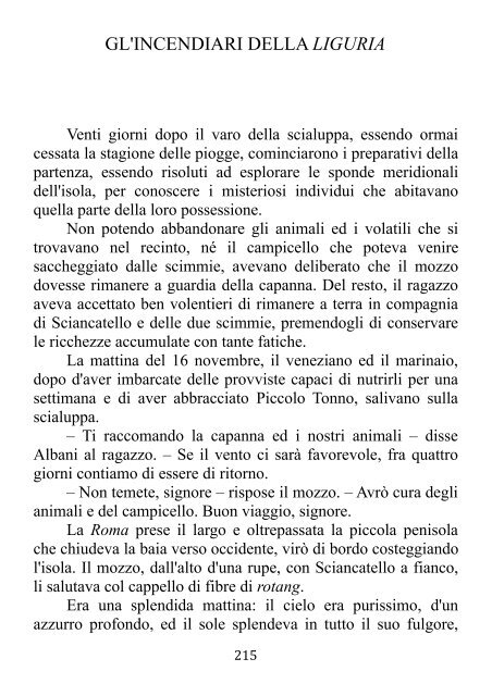 "I Robinson italiani" di Emilio Salgari - Altervista