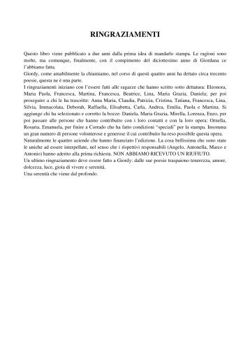 Poesie di Giordana Freslassie - Fondazione Don Carlo Gnocchi