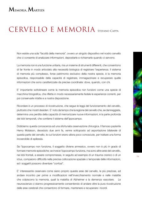 L'Agenda del cervello: un argomento al giorno - BrainFactor