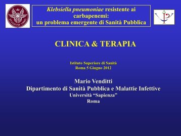 Presentazione Mario Venditti - Istituto Superiore di Sanità