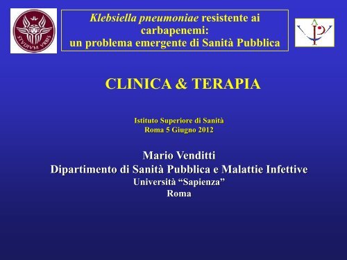 Presentazione Mario Venditti - Istituto Superiore di Sanità