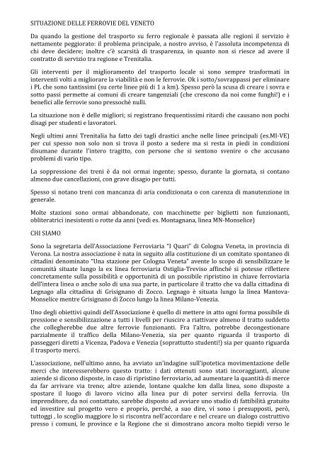 Relazione Elena de Lorenzi 'I Quari' - AssoUtenti
