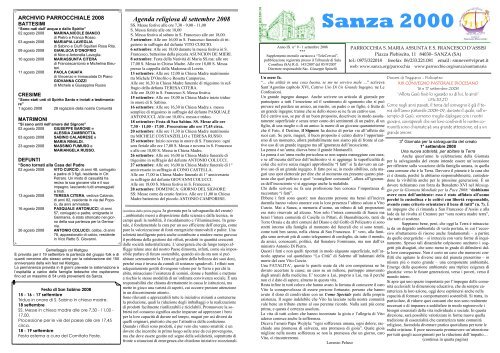 Sanza 2000 - Parrocchia di Sanza (SA) Italia