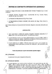 IPOTESI DI CONTRATTO INTEGRATIVO AZIENDALE - fisascat - CISL