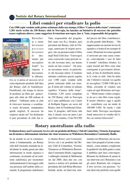 Rotary Magazine novembre 2009 - Rotary International - Distretto ...