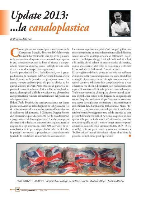 OFTALMOLOGIA DOMANI n. 1/2013 - Jaka Congressi Srl