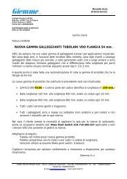 NUOVA GAMMA GALLEGGIANTI TUBOLARI VDO ... - Giemme Srl