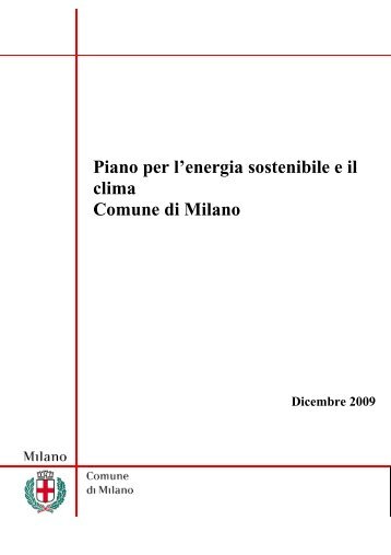 Piano per l'energia sostenibile e il clima Comune di Milano