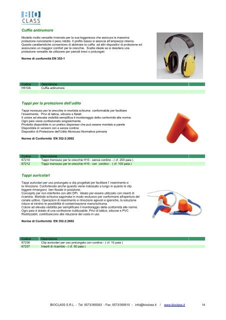 Catalogo Igiene e Sicurezza - Bioclass