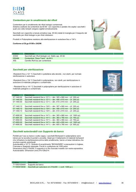 Catalogo Igiene e Sicurezza - Bioclass