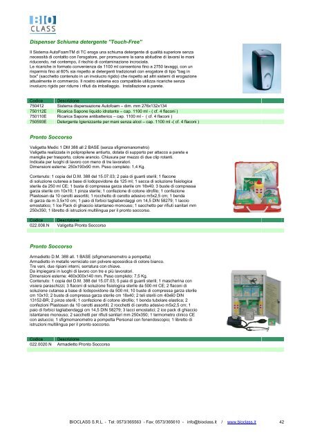 Catalogo Igiene e Sicurezza - Bioclass