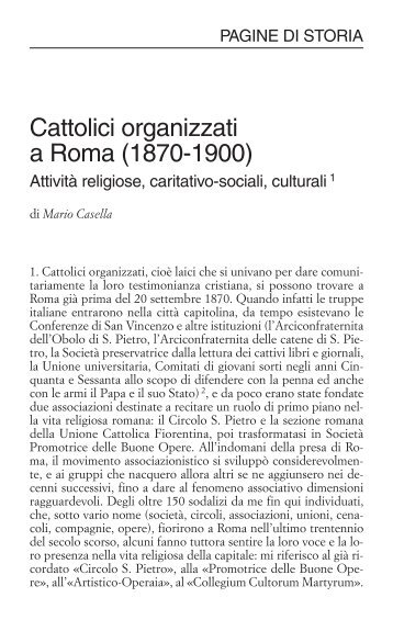 Cattolici organizzati a Roma - Edizioni Studium