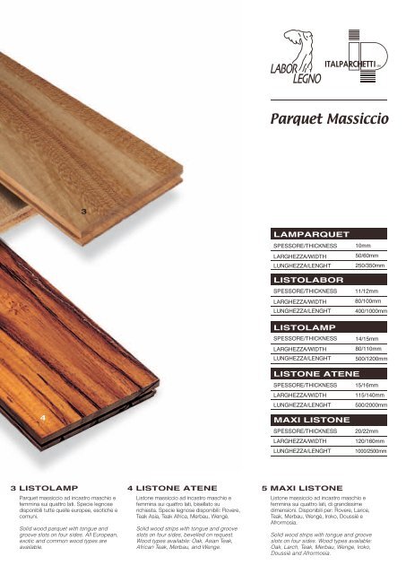 Parquet Massiccio - Puntoparquets.it