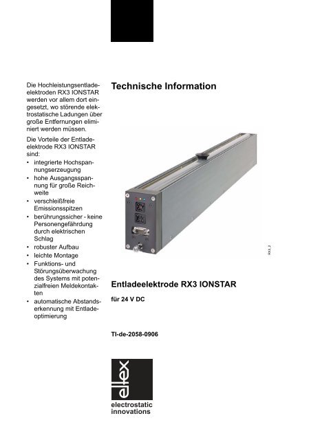 Datenblatt RX3-IONSTAR, 24V