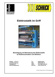 Elektrostatik an Rollenschneidern und Wicklern - Schnick ...