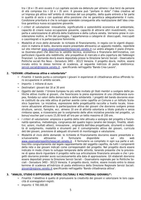 INFORMAGIOVANI DI BOVOLONE INFORMAGIOVANI DI SALIZZOLE