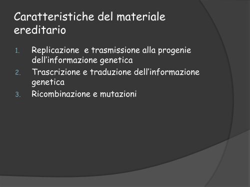 GENETICA DEI MICRORGANISMI