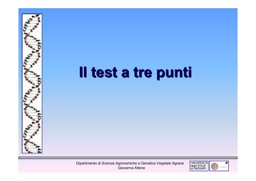 13. Il test a tre punti - Associazione Studenti di Agraria IAAS Sassari