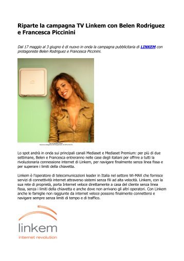 Linkem Belen, riparte la campagna TV insieme a Francesca Piccinini