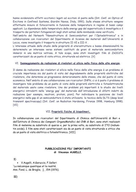 ATTIVITA' SCIENTIFICA DEL PROF - Dipartimento di Fisica