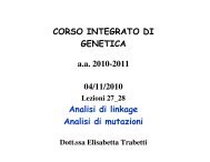 lezione 27-28 linkage analisi 04/11/2010