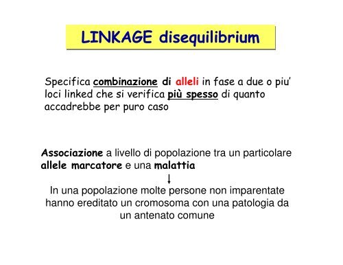 lezione 27-28 linkage analisi 04/11/2010