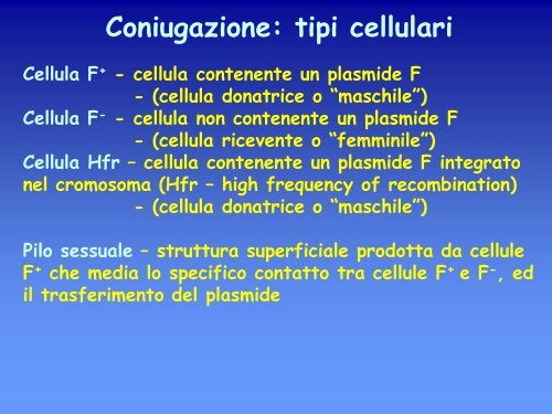 6a lezione genetica batterica.pdf - ch.unich - 'G. d'Annunzio'