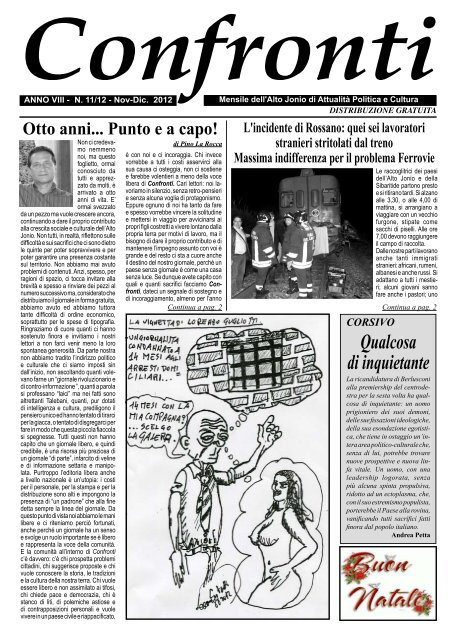 Confronti 11 12 2012 Franco Lofrano Notizie Sull Alto Jonio
