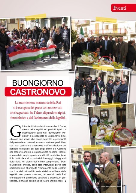 IL PAESE SI MUOVE - Comune di Castronovo di Sicilia