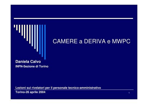 CAMERE a DERIVA e MWPC - Infn