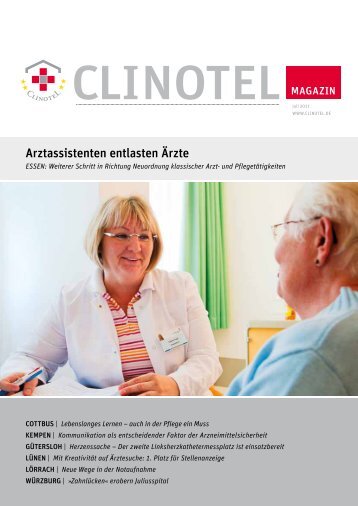 Arztassistenten entlasten Ärzte - CLINOTEL-Krankenhausverbund